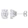 4 CT TGW Oval Created Moissanite Stud Earrings in Sterling Silver