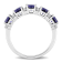1 5/8 CT TGW Created Blue and White Sapphire Semi-Eternity Ring in
Sterling Silver