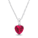 2 4/5 CT TGW Created Ruby Solitaire Pendant with Chain in Sterling Silver