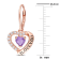 1 1/2 CT TGW Amethyst and White Topaz Heart Earrings in 18K Rose Gold
Over Sterling Silver