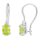 1-5/8ctw Peridot and Diamond Accent Drop Earrings in Sterling Silver