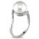 9.5-10MM Freshwater Cultured Pearl and 1/10 CT TW Diamond Curlicue Ring
in Sterling Silver
