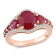 3 2/5 CT TGW Ruby and 1/3 CT TW Diamond Graduated Ring in 14K Rose Gold