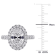 3 7/8 CT TW Lab-Grown Diamond Halo Ring in 14K White Gold