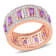 2 4/5 CT TGW African-Amethyst and Topaz Eternity Ring in Rose Plated
Sterling Silver