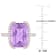 7 7/8 CTW Rose De France and White Topaz Bracket Ring in Rose Plated
Sterling Silver