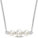 6-7.5MM Freshwater Cultured Pearl and 1/5 CT TGW Topaz Bar Necklace in
Sterling Silver