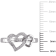 1/10 CT TW Diamond Double Heart Interlocked Ring in Sterling Silver