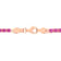 6 1/8 CT TGW Created Pink Sapphire Bracelet in Rose Plated Sterling Silver