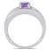 1 CT TGW Amethyst Filigree Ring in Sterling Silver
