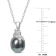 8-9MM Black Tahitian Cultured Pearl and Diamond Accent Pendant with
Chain in Sterling Silver