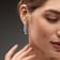 5 3/4 CT TGW Created White Sapphire Post Earrings in Sterling Silver