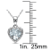 1 1/2 CT TGW Aquamarine Heart Halo Pendant with Chain in Sterling Silver