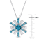 2 3/8 CT TGW London Blue Topaz and White Topaz Starburst Pendant with
Chain in Sterling Silver