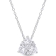 1 1/2 CT TGW Created White Sapphire Drop Pendant with Chain in Sterling Silver