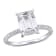 3 1/10 CT TW Lab-Grown Diamond Engagement Ring in 14K White Gold