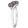 3.5-4MM Black Freshwater Cultured Pearl and Diamond Accent Pearl Bypass
Ring in Sterling Silver