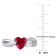 1 5/8 CT TGW Created Ruby and Diamond Accent Heart Ring in Sterling Silver