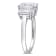 2-3/4 CT DEW Created Moissanite 3-Stone Engagement Ring in 10K White Gold