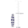 3 5/8 CT TGW Created Blue and White Sapphire Hoop Earrings in Sterling Silver