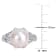 11-12MM Freshwater Cultured Pearl and Diamond-Accent Split Shank Ring in
Sterling Silver