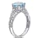 2 1/3 CT TGW Sky Blue Topaz and Diamond Accent Vintage Ring in Sterling Silver