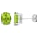 3 4/5 CT TGW Oval Peridot Stud Earrings in Sterling Silver