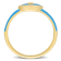 0.01 CT TGW Created White Sapphire Evil Eye Blue Enamel Ring in Yellow
Plated Sterling Silver