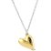 Heart Cable Chain Necklace in 2-Tone Sterling Silver