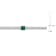 7/8 CT TGW Octagon Created Emerald Curb Link Chain Necklace in Sterling Silver
