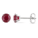 1 3/8 CT TGW Ruby Stud Earrings in 14K White Gold