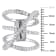 2 2/5 CT TGW White Topaz Crossover Split Shank Ring in Sterling Silver