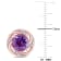 3 1/3 CT TGW Amethyst and White Topaz Swirl Halo Earrings in Rose Plated
Sterling Silver