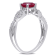 1 CT TGW Created Ruby and 1/10 CT TW Diamond Infinity Engagement Ring in
10K White Gold
