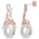 12-12.5MM South Sea Cultured Pearl and 1/3 CT TW Diamond Earrings in
Rose Plated Sterling Silver