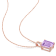 5/8 CT TGW Rose de France and White Topaz Pendant with Chain in Rose
Plated Sterling Silver