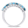 2 1/2 CT TGW Sky Blue, London Blue and Swiss Blue Topaz Ring in Sterling Silver