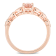 7/8 CTW Morganite and White Topaz Ring in Rose Gold Plated Sterling Silver