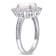 2 CT TGW Opal, White Topaz and 1/10 CT TW Diamond Halo Ring in Sterling Silver