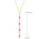 3/4 CT TGW Ruby and 1/5 CT TW Diamond Necklace in 10K Yellow Gold