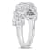 3 CT TW Lab-Grown Diamond Semi-Eternity Ring in 14K White Gold