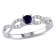 1/5 CT TGW Created Blue Sapphire and 1/10 CT TW Diamnond Infinity Ring
in Sterling Silver