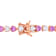 12 CT TGW Created Pink and White Sapphire Bracelet in Rose Plated
Rhodium Over Sterling Silver