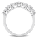 1 CT DEW Created Moissanite Semi Eternity Ring in 10K White Gold