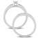 1/6 CT TW Princess Cut Diamond Quad Bridal Set in Sterling Silver