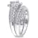 1/6 CT TW Diamond Vintage Bridal Set in Sterling Silver
