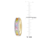 5 3/4 CT TGW Multi-Color Sapphire Hoop Earrings in 14K Yellow Gold
