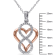 Diamond Infinity Heart Pendant with Chain in 2-Tone Pink and White
Sterling Silver