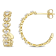 1/5 CT TW Diamond Semi-Hoop Heart Earrings in 10k Yellow Gold
