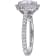 2-1/2 CT DEW Created Moissanite Halo Engagement Ring in 10K White Gold